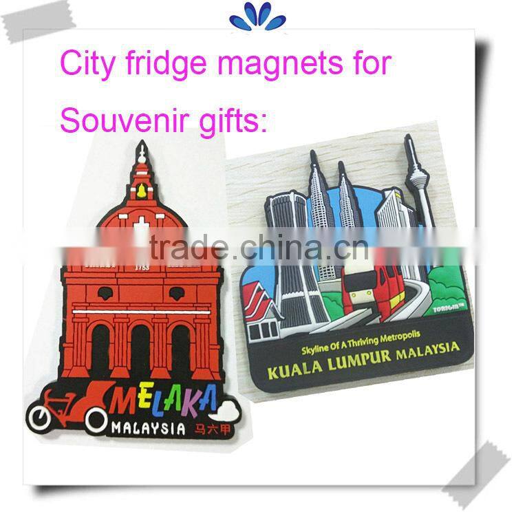 Promotion custom 4 color process printed round fridge magnet