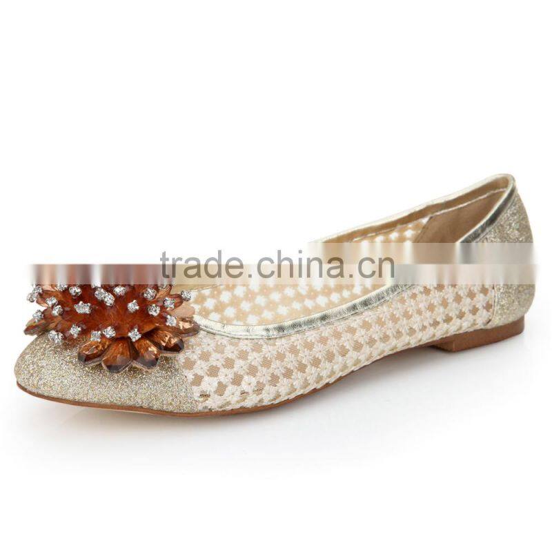 2015 New Custom Made High Quality Real Leather Women Casual Flat Shoe Factory