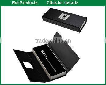 Classical Black leatherette pen case
