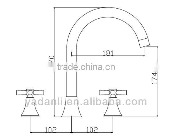 8" widespread surface mount basin faucet 2506