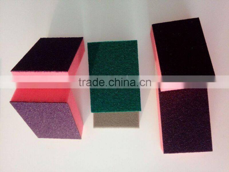 Home cleaning sanding block with different color