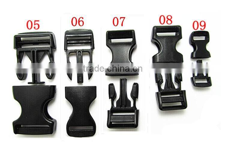 Black Plastic regulating buckle High Cost Performance Plastic Buckle for Bags&Belt in Different Sizes