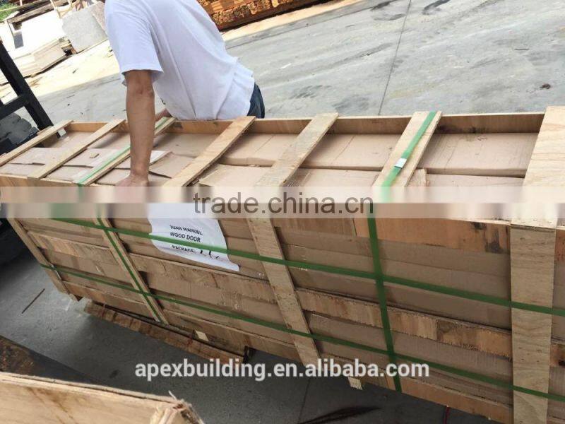 Exterior swing mahogany solid wood double leaf main entrance door