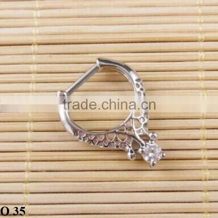 New design hollow out of high-grade nose ring jewelry O 35