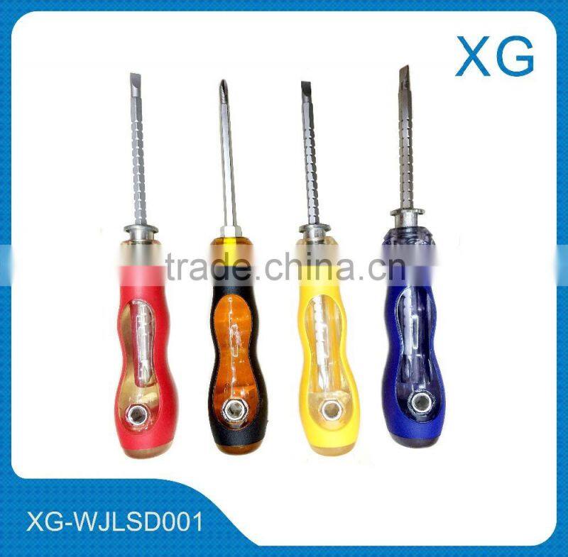 High Quality CRV Screwdriver Plastic handle Screwdriver with slotted,phillips head