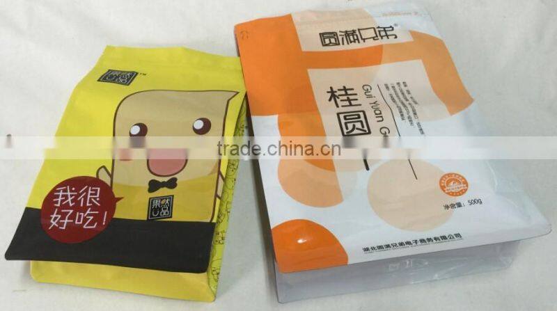 Box Bottom Plastic Bags For Nuts Fruits Packing