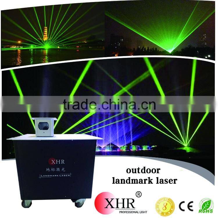 Single Green Outdoor Sky Laser Landmark,5W 5000mw Green Outdoor Advertising Projector