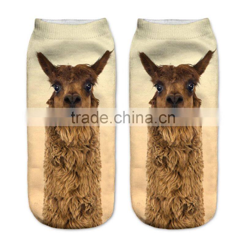 taobao ankle socks animals 3d digital full print colorful socks manufacturers