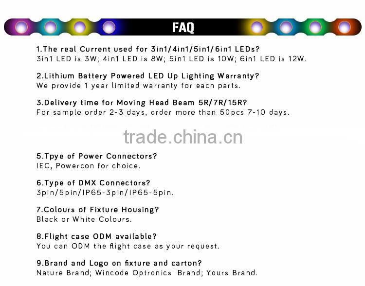 Warranty 1 year high capacity 6 in 1 led stage spot lighting aluminum PAR6 wireless battery uplight