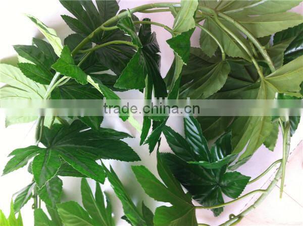 China Natural decorative artificial hanging plam tree leaves with happy price