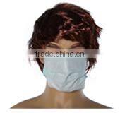 disposable non woven green face mask with earloops