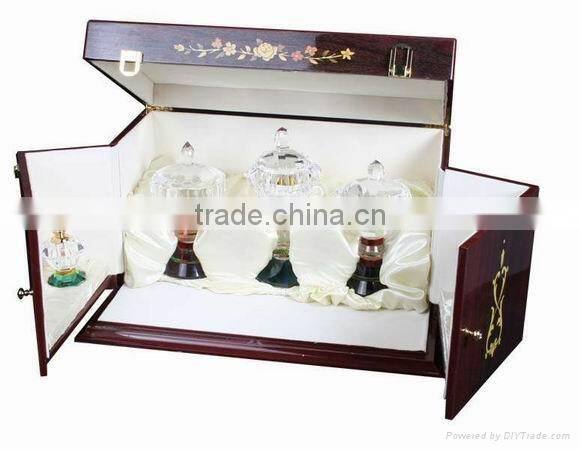 New style Wooden Perfume box/Wood Black Twin Perfume box for 2014 Hot Sell
