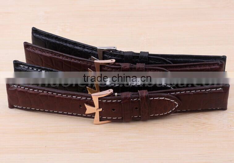 18|19|20|21mm hotsale genuine alligator leather Watch strap Wholesale 3PCS