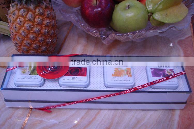 Customized Scented Travel Soy/Paraffin Wax Candle in Tin Box