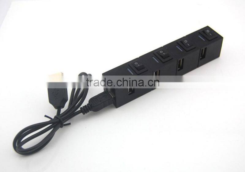 High Speed 4 Port USB 2.0 Multi HUB Splitter Expansion Desktop PC Laptop Adapter