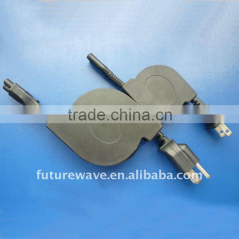 US 2C retractable AC power cord