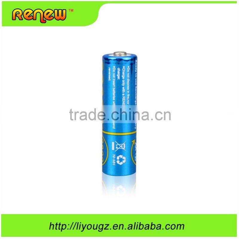 RENEW brand NiMH AA 2800mAh Ready-To-Use AA Rechargeable Batteries 8Pack