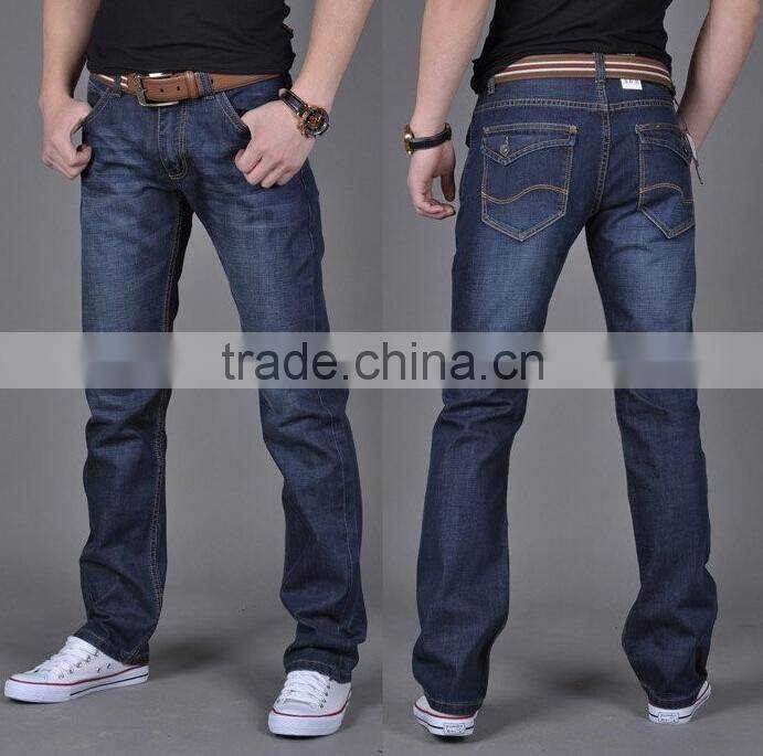 european-styled denim jeans straight jeans men baggy jeans