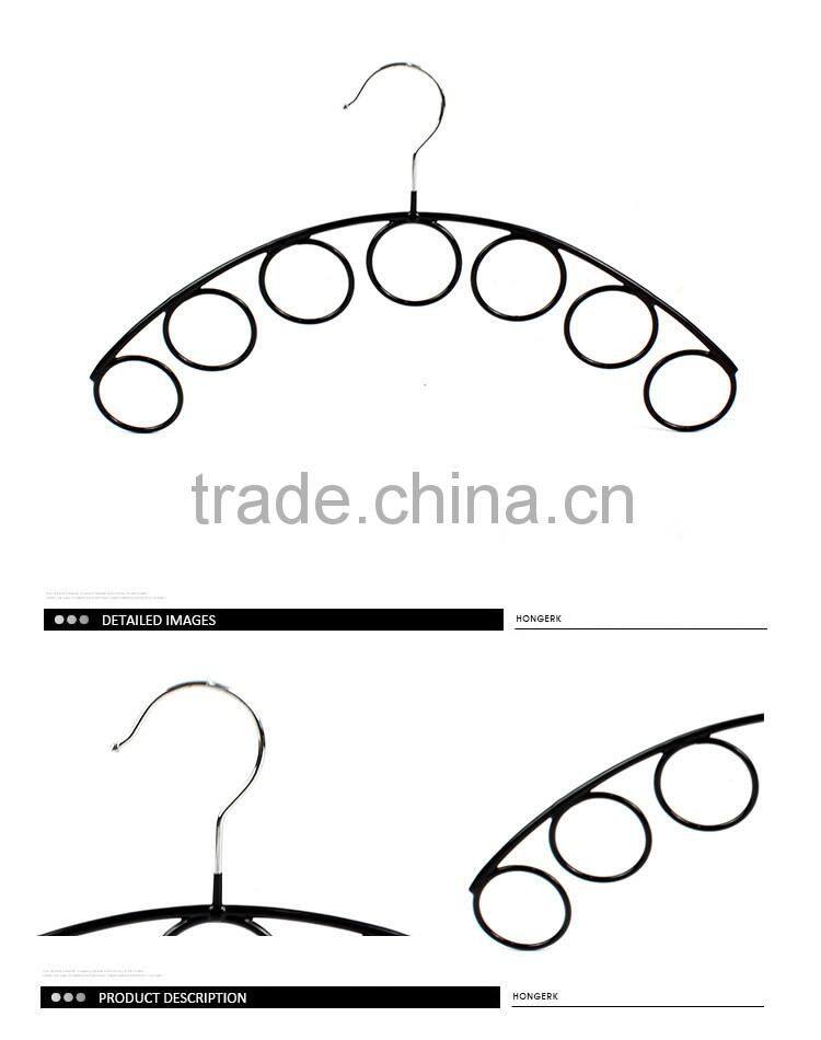 non-slip mulit plastic PVC coated scarf holder with 7 holes