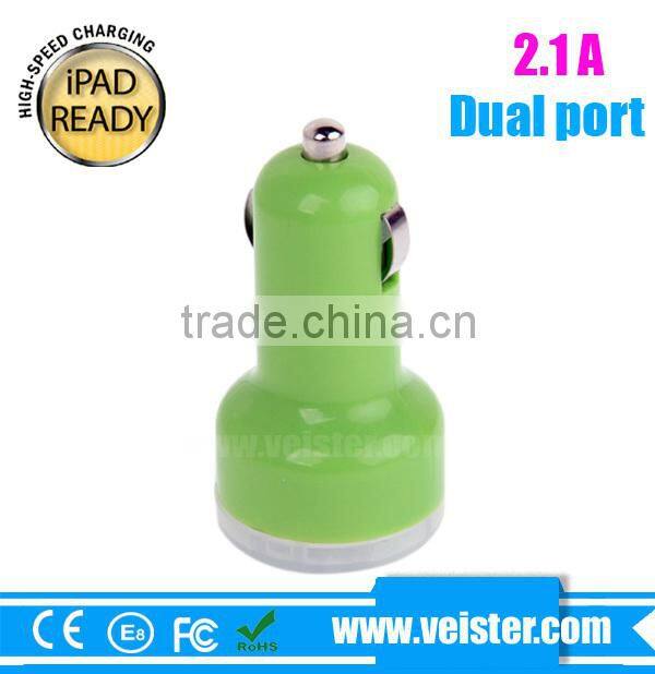 5V 2.1A Dual USB Car Adapter for iPhone, smartphone