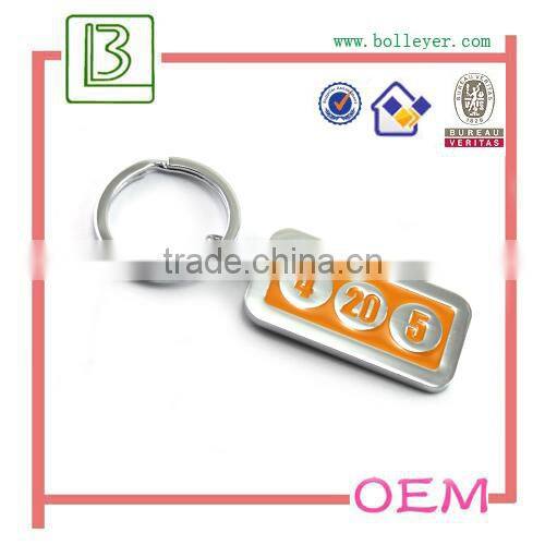 Shiny Enamel lucky number keychain