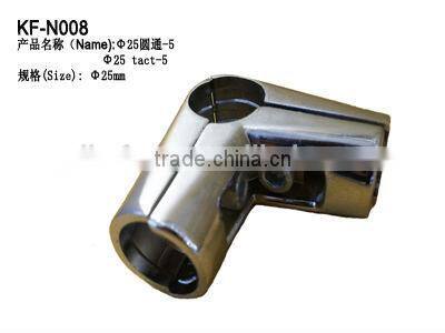 Metal rack fastener for round tube