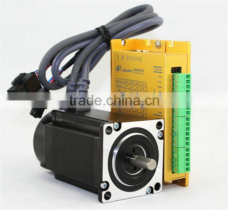 low cost 3NM 4A 3PH NEMA23 57mm 24 volt industrial close loop stepper motor driver kit