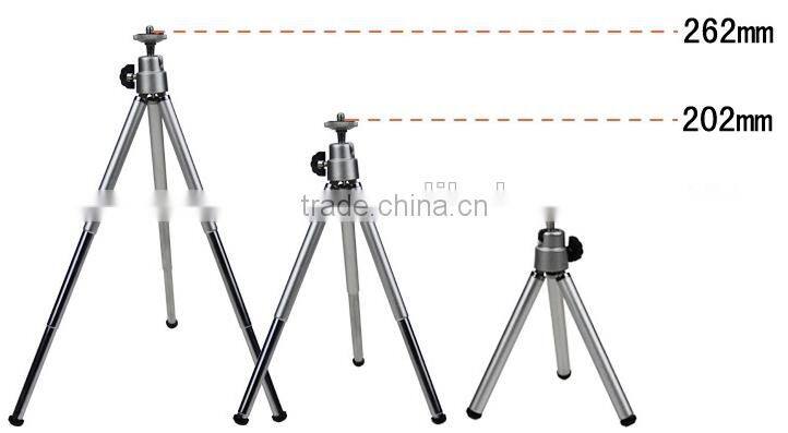 Telescopic mini aluminum tripod for sale