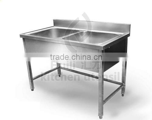 cheap wholesale top quality single bowl kitchen stainless steel sink with drainboard