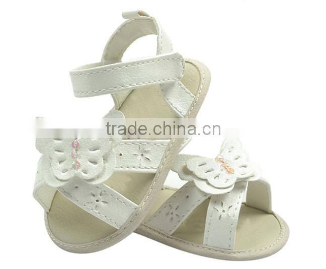 wholesale PU glitter solid color fancy health walking baby prewalker sandals from China