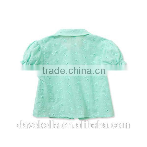 DB629 dave bella 2014 summer fashion beautiful blouses imported brand clothes cotton candy clothing brand baby girl shirts