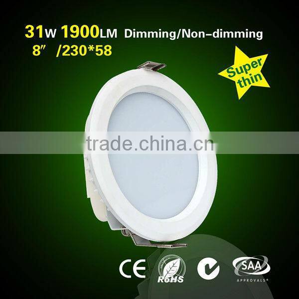 HOT SELL 31W 1900Lumen High Quality led downlight dimmable