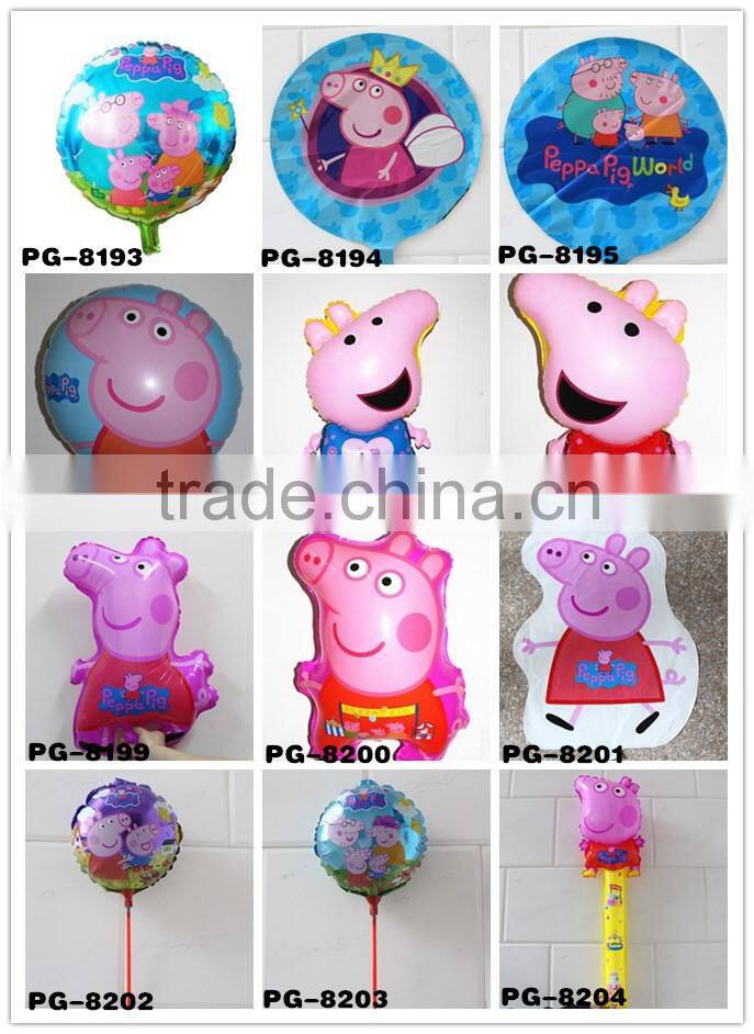 Fashion red crazy bird balloon with pole inflatable mylar ballons animal shape aluminium foil balloons 14.5inch