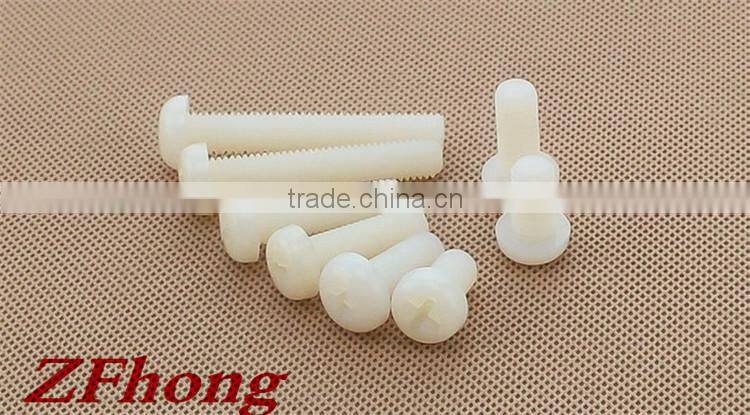 M2 to M8 phillips nylon plastic pan head machine screw