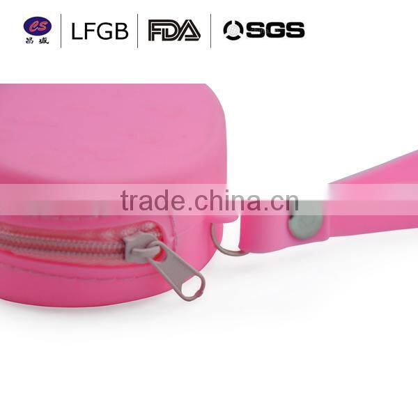 Fashionable and heart shape hot sale silicone change wallet