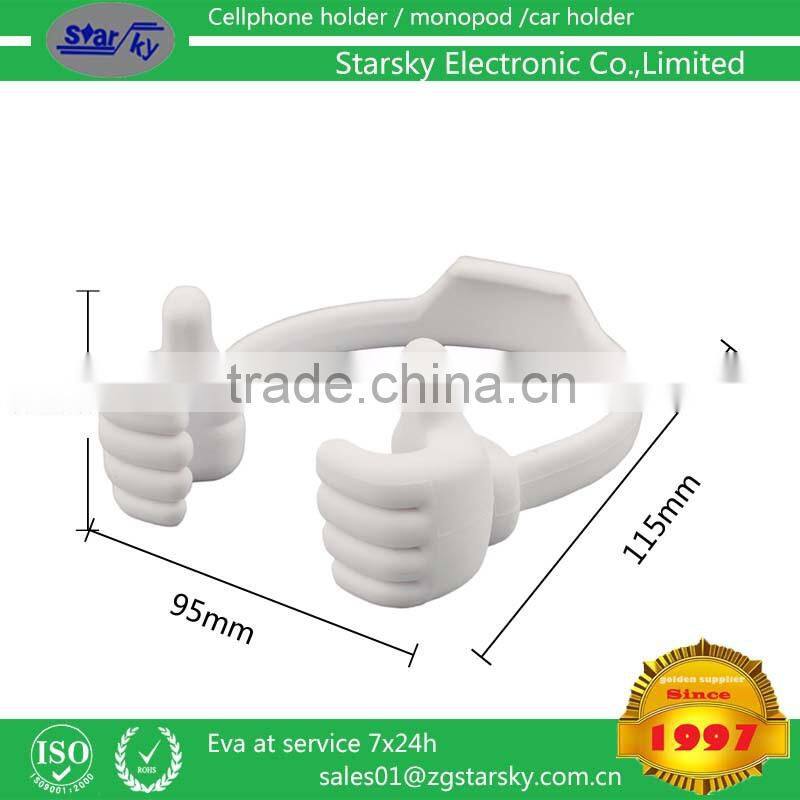 The Thumb Design Mini Plastic Ok Universal Portable Stand Holder smart cell phone Mount For Mobile phone