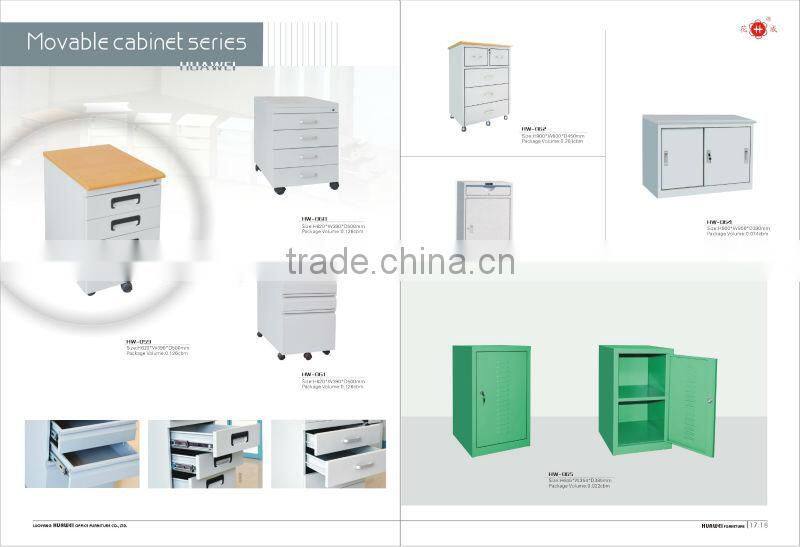 Unique design knock down steel used medical cabinets with 2-layer