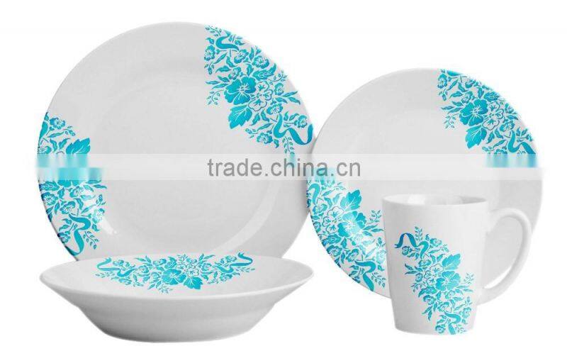 wholesale pure white nice design hotel porcelain used restaurant dinnerware