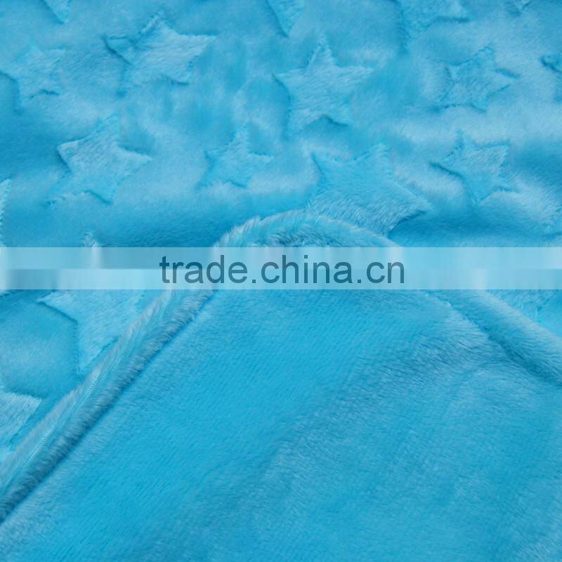 100% Polyester All Baby Love OEM Service Security Minky Baby Star Blanket