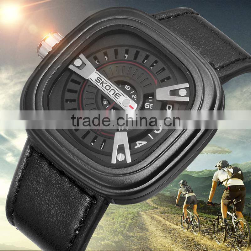 Chinese wholesale skone leather watch men waterproof