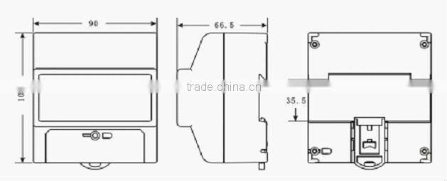Three-phase five-module GPRS Din-rail meter