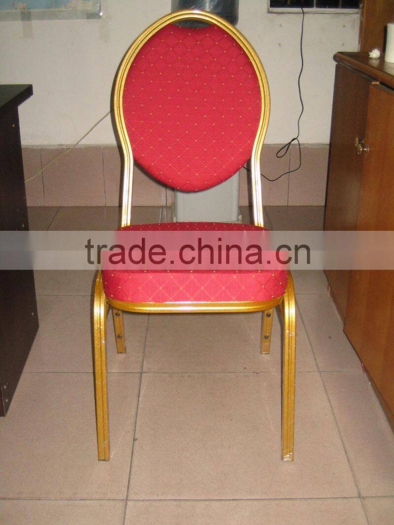 Rental hotel golden banquet dining stacking chair YC602