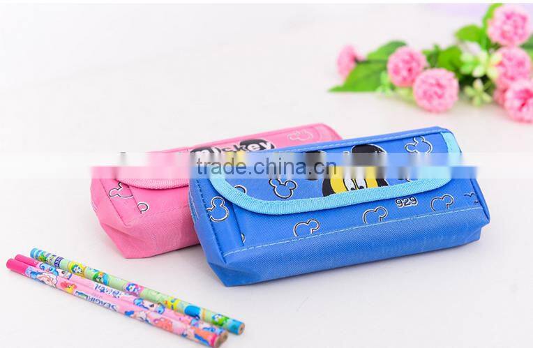 Kids daily school pencil case cheap canvs pen bag for sale
