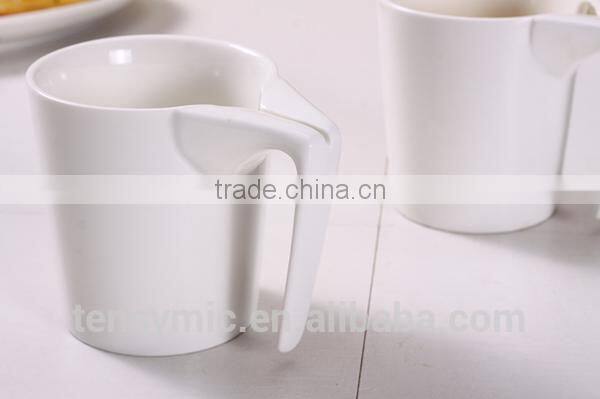 10/12OZ ceramic special design tea bag holding porcelain cup ceramic creative mug