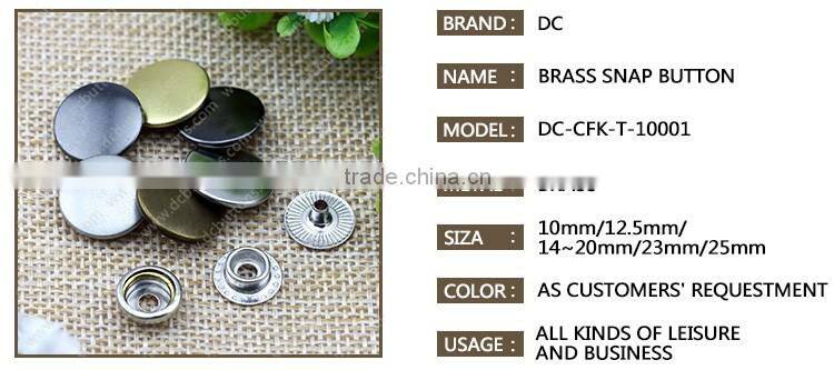 New Fashion Metallic Colors Durable in Nickle Free Ring Snap Button For Coats