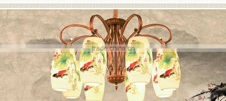 LED Ceramic Chandelier Light Pendant LED Light 8 Head LED Lighting