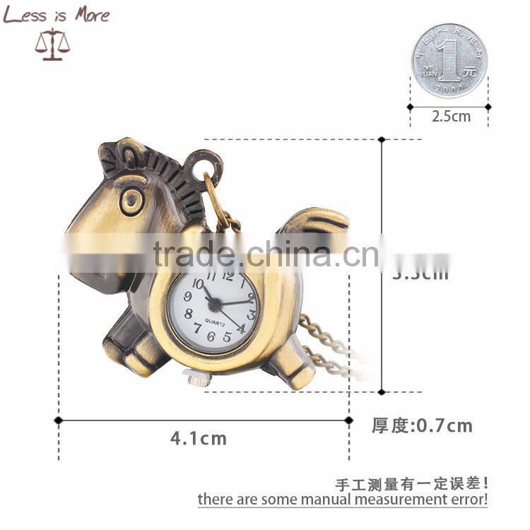 carton pendant watch horse style pocket watch for kids