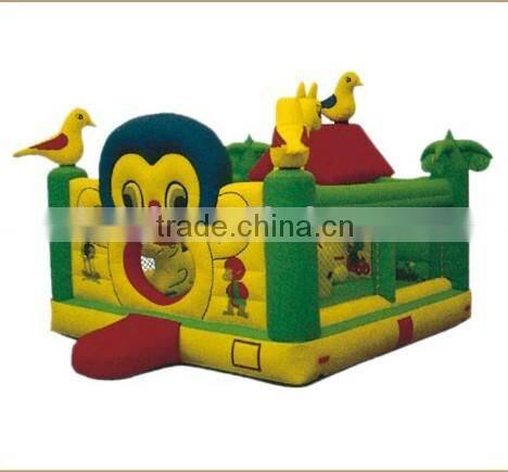 inflatable bouncer indoor playground Little monkey castle theme for kids trampoline