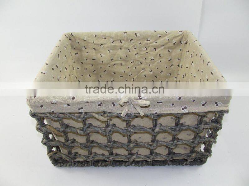 2015 new set of 4 maize husk storage baskets with lining-cheap wicker/rattan baskets