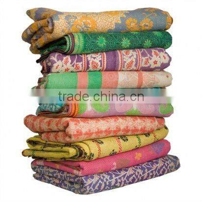 vintage kantha quilt/king size handmade quilts